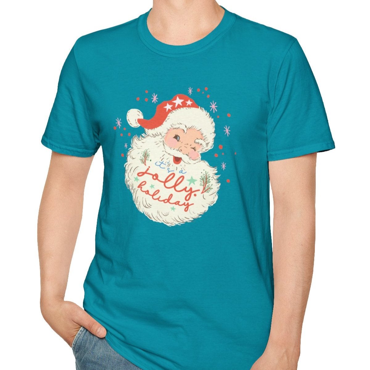 It's a Jolly Holiday, Santa Tee-Adult Tees-Wild Pour