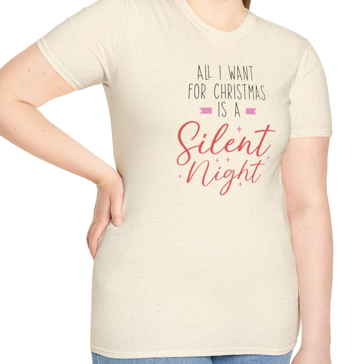 All I Want For Christmas is a Silent Night Tee-Adult Tees-Wild Pour