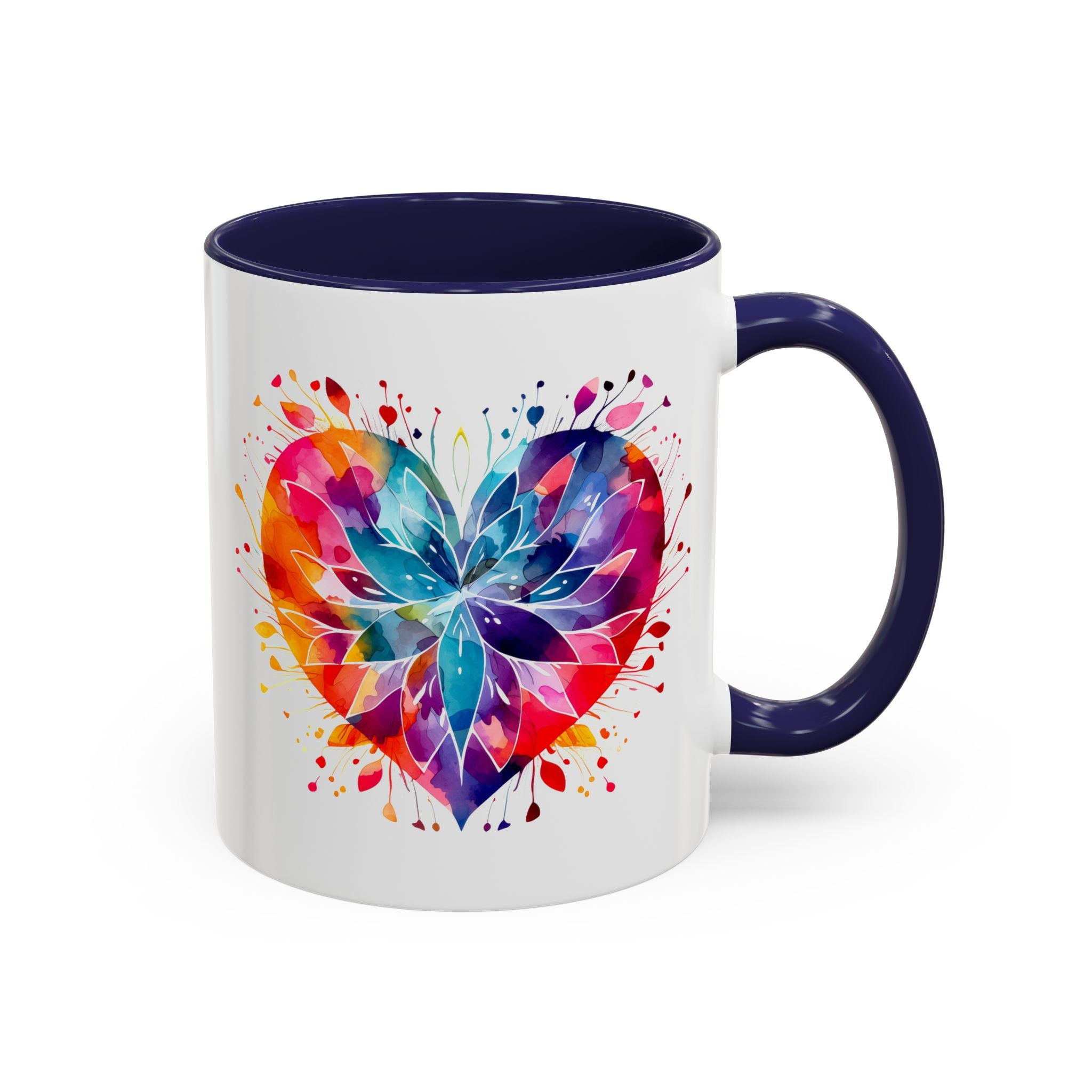 Vibrant Heart Watercolor Mug-Mug-Wild Pour