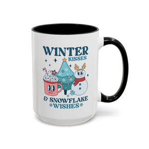 Winter Kisses and Snowflake Wishes, Snowman Mug-Mug-Wild Pour