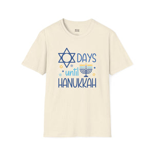 Days Until Hanukkah Tee-Adult Tees-Wild Pour