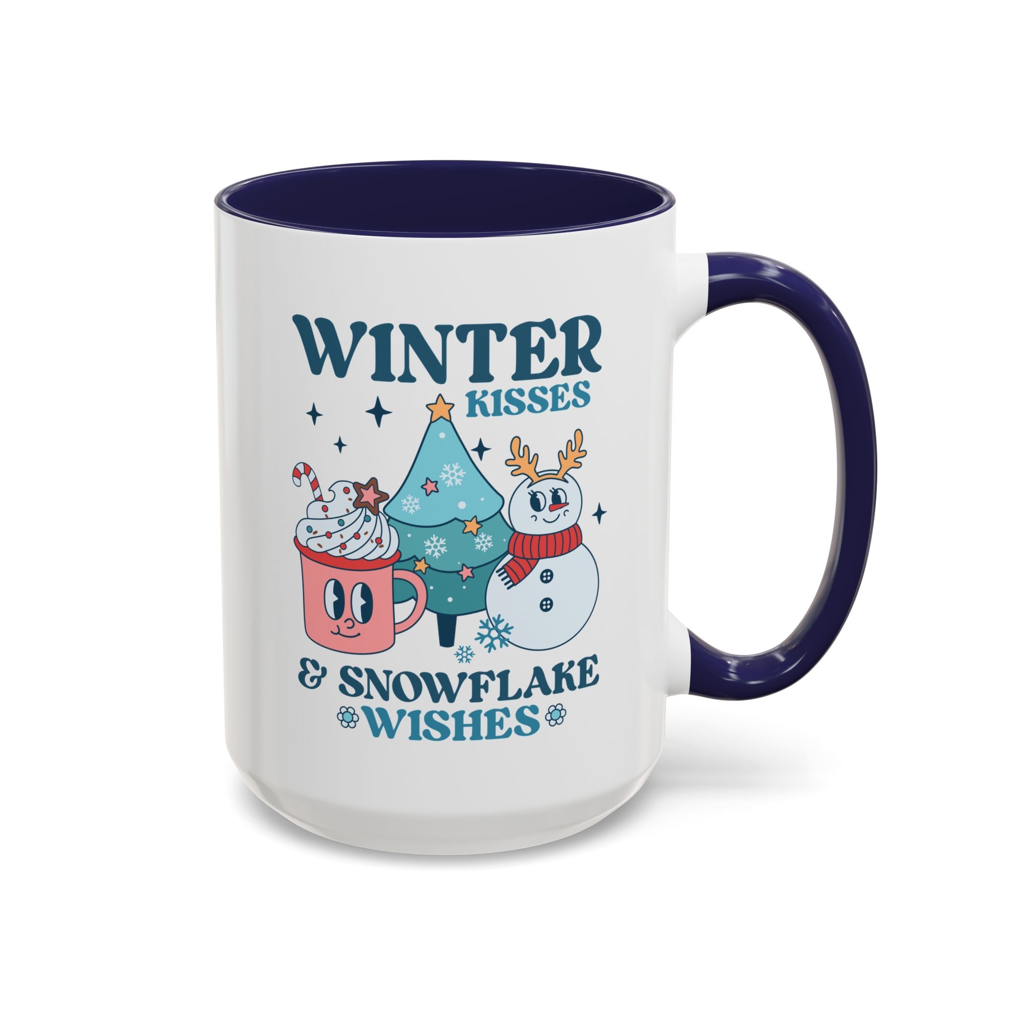 Winter Kisses and Snowflake Wishes, Snowman Mug-Mug-Wild Pour