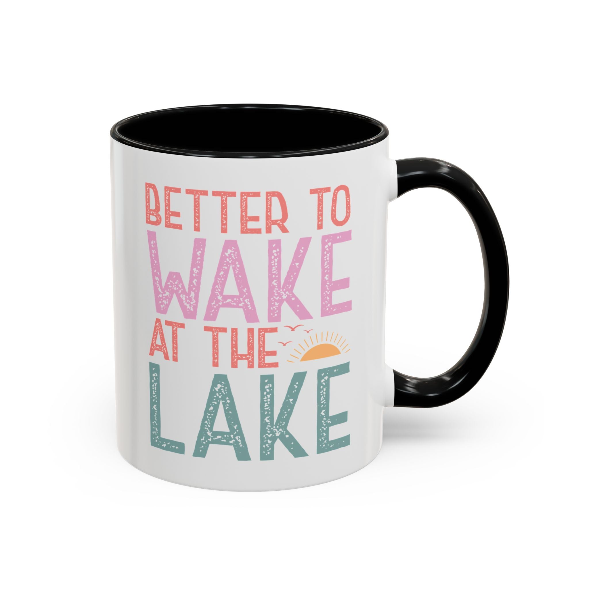 Better to Wake at the Lake, Distressed Summer Mug