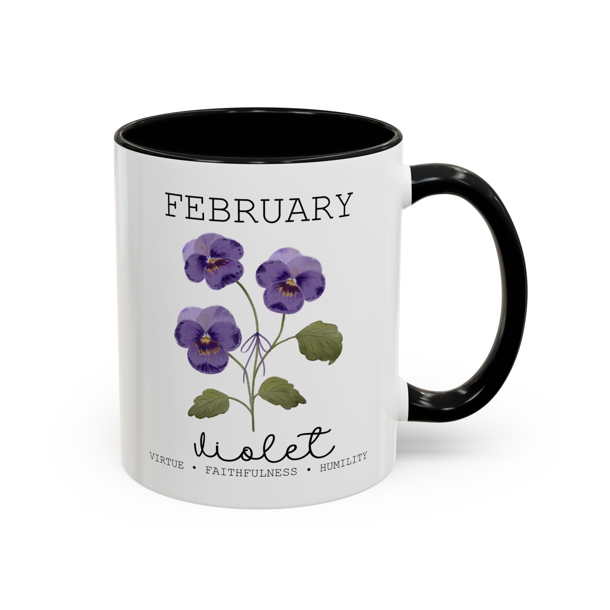 February Violet, Virtues Birth Month Mug-Mug-Wild Pour