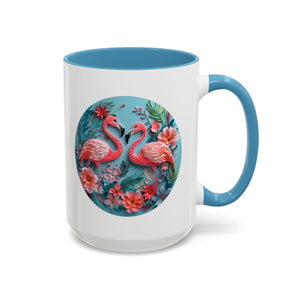 Flamingos, Paper Quilling Mug-Mug-Wild Pour