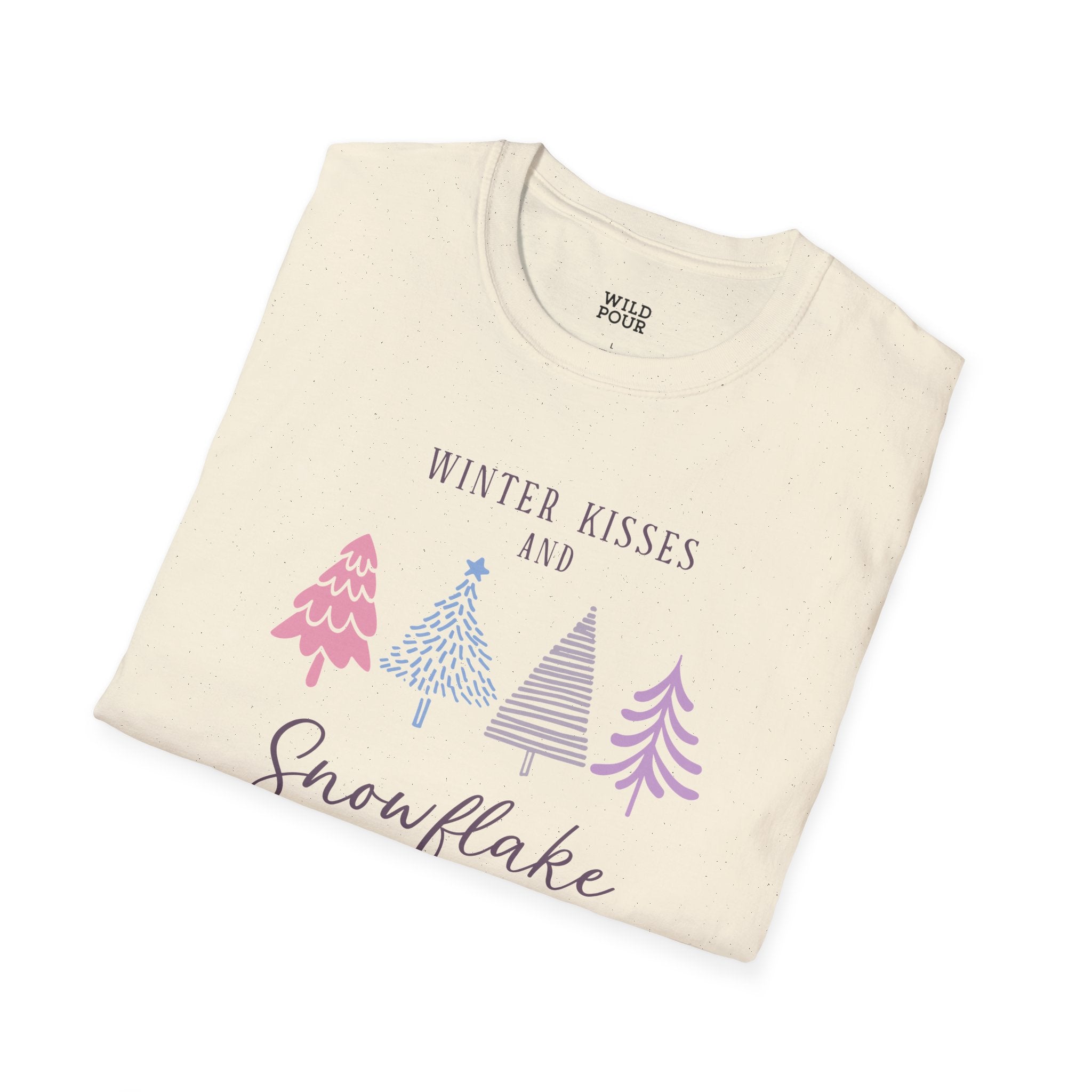 Winter Kisses and Snowflake Wishes Tee-Adult Tees-Wild Pour