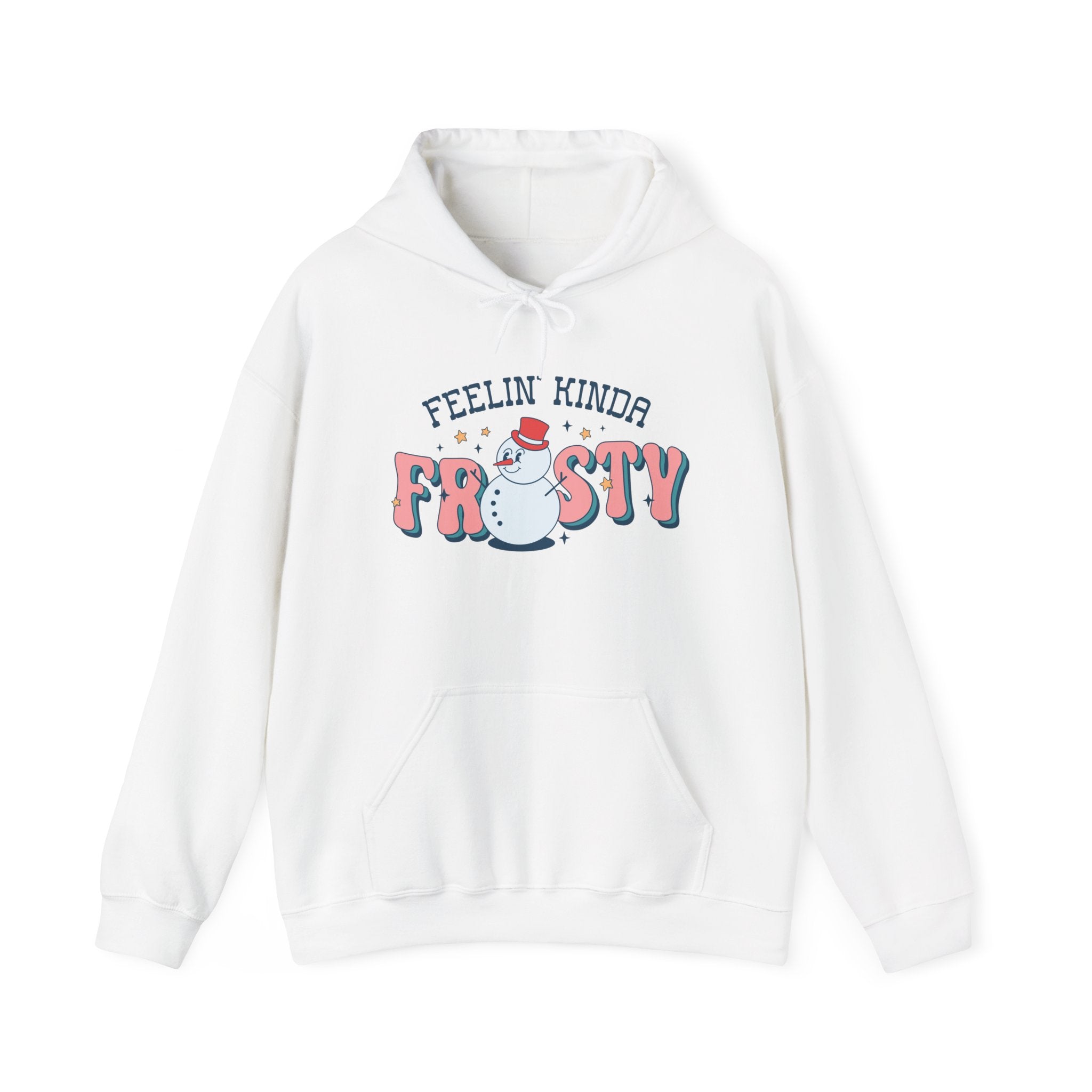 Feelin Kinda Frosty, Snowman Hoodie-Hoodie-Wild Pour