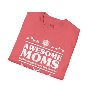 Awesome Moms Explore Dungeons & Slay Dragons, D&D Tee-Adult Tees-Wild Pour