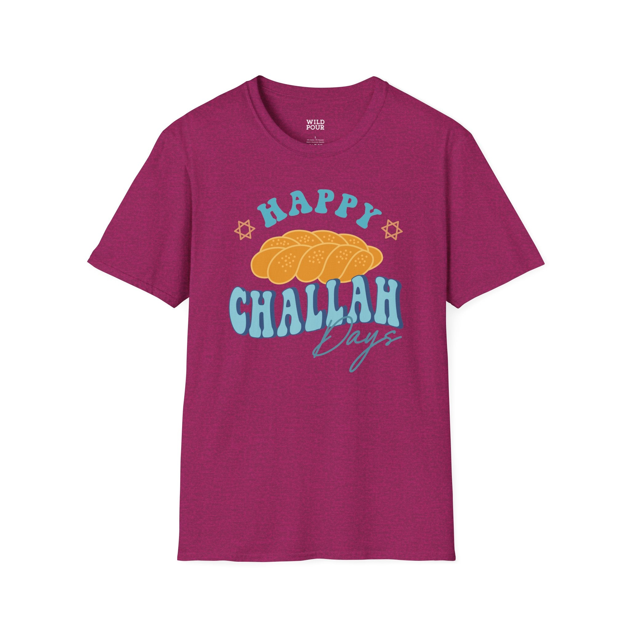 Happy Challah Days Tee-Adult Tees-Wild Pour