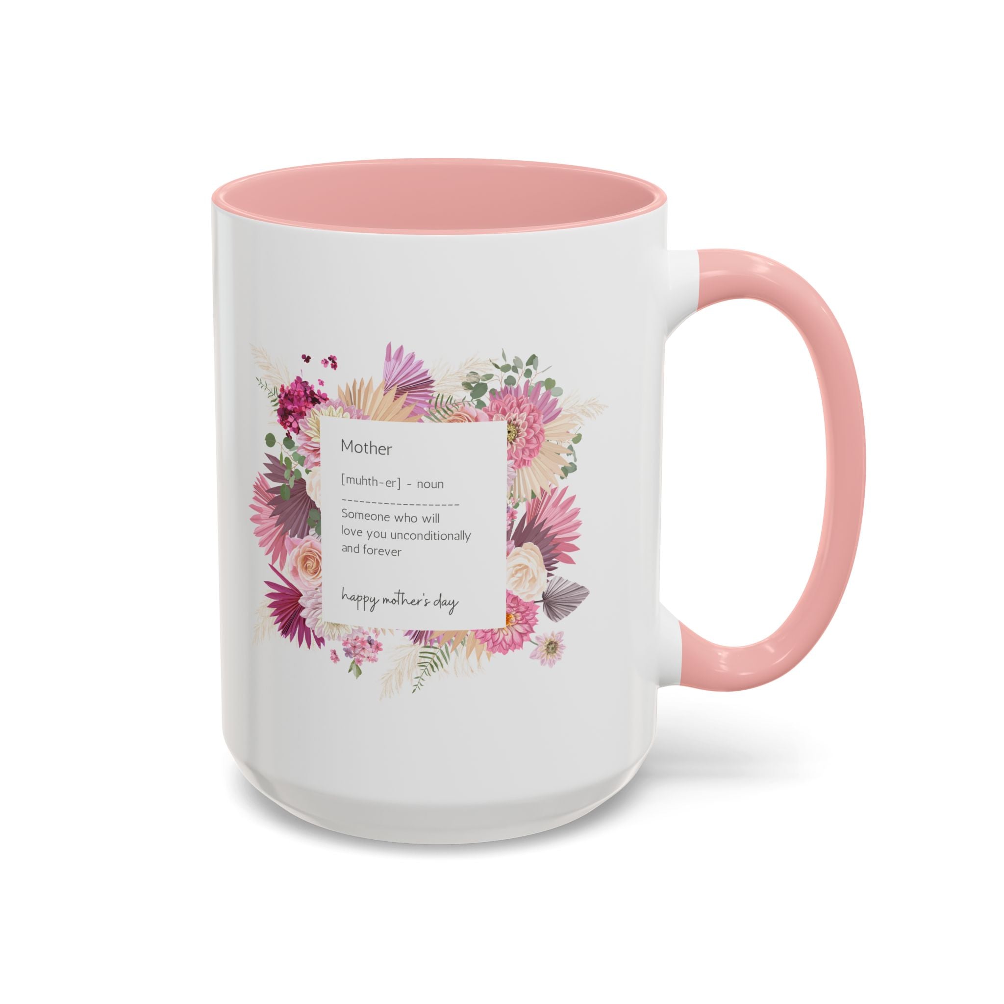 Definition of a Mother, Floral Border Mug-Mug-Wild Pour