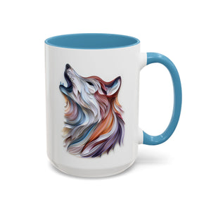 Howling Wolf, Paper Quilling Mug-Mug-Wild Pour