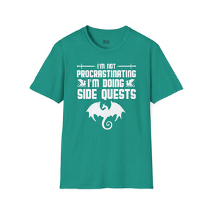 I'm Not Procrastinating, I'm Doing Side Quests, Gamer Tee-Adult Tees-Wild Pour