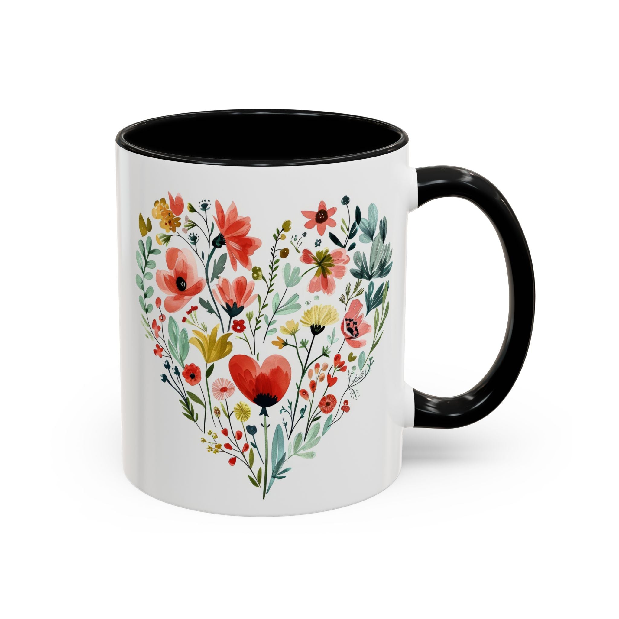 Floral Heart Mug-Mug-Wild Pour