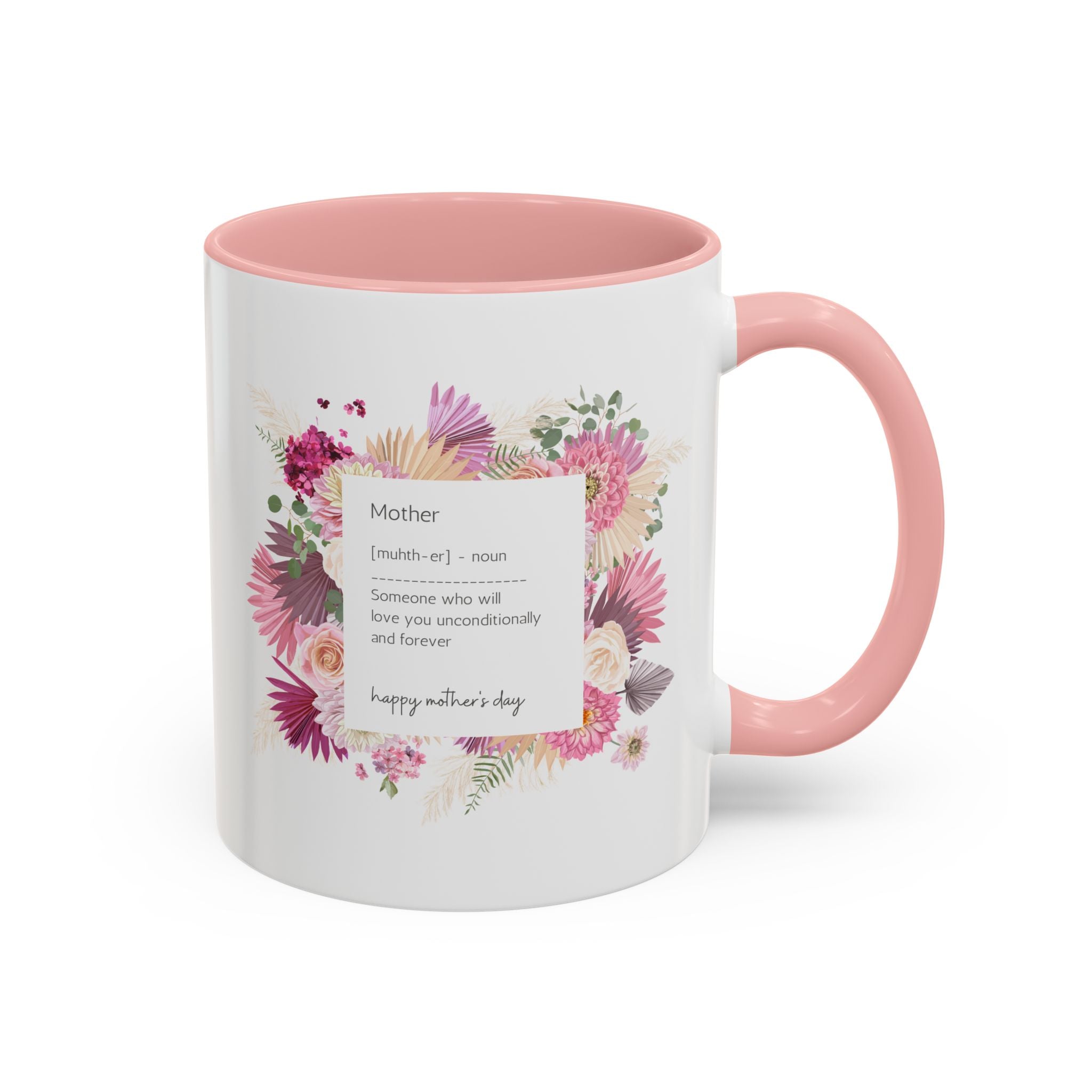 Definition of a Mother, Floral Border Mug-Mug-Wild Pour