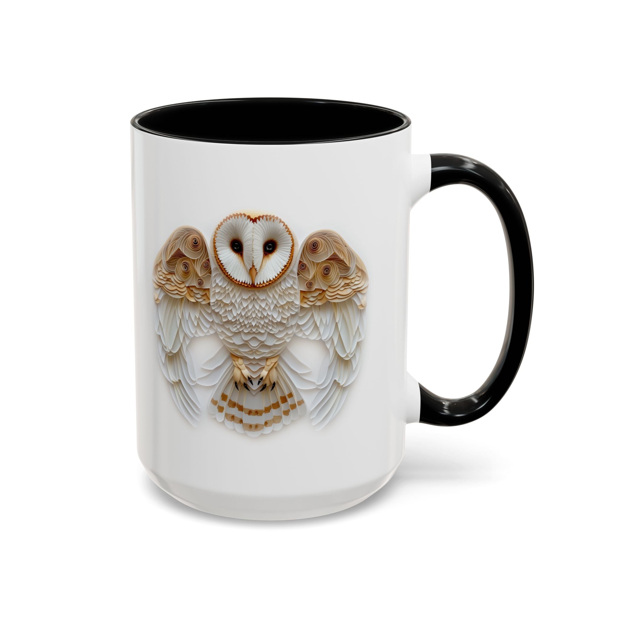 Barn Owl, Paper Quilling Mug-Mug-Wild Pour