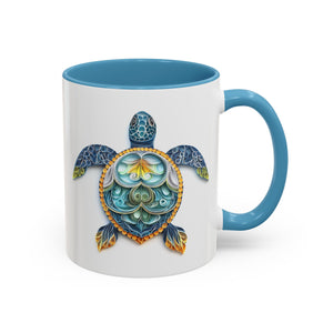 Sea Turtle, Paper Quilling Mug-Mug-Wild Pour