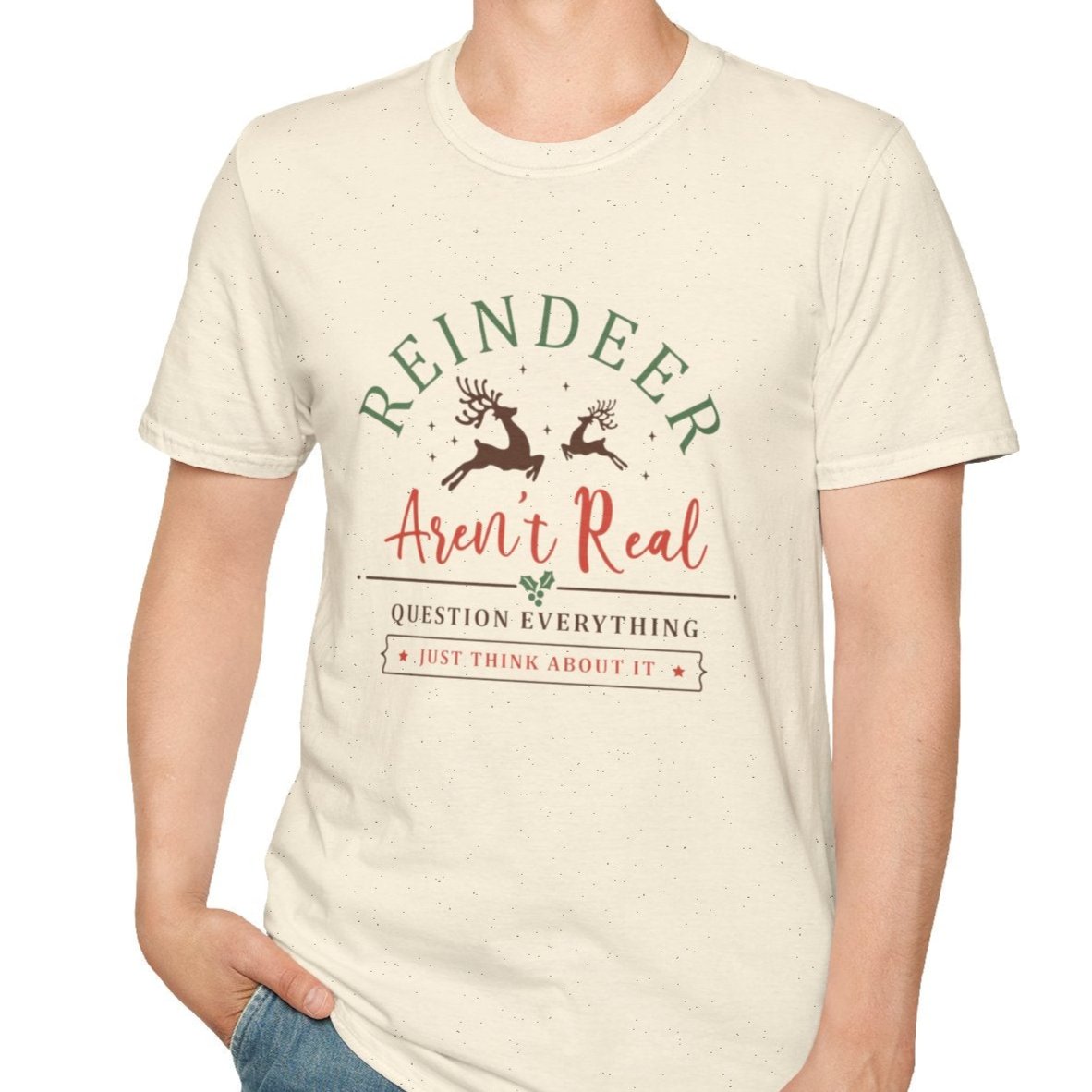 Reindeer Aren't Real Tee-Adult Tees-Wild Pour