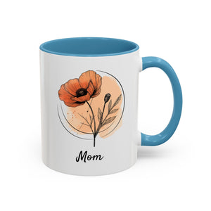 August Poppy, Personalized Birth Month Mug-Mug-Wild Pour