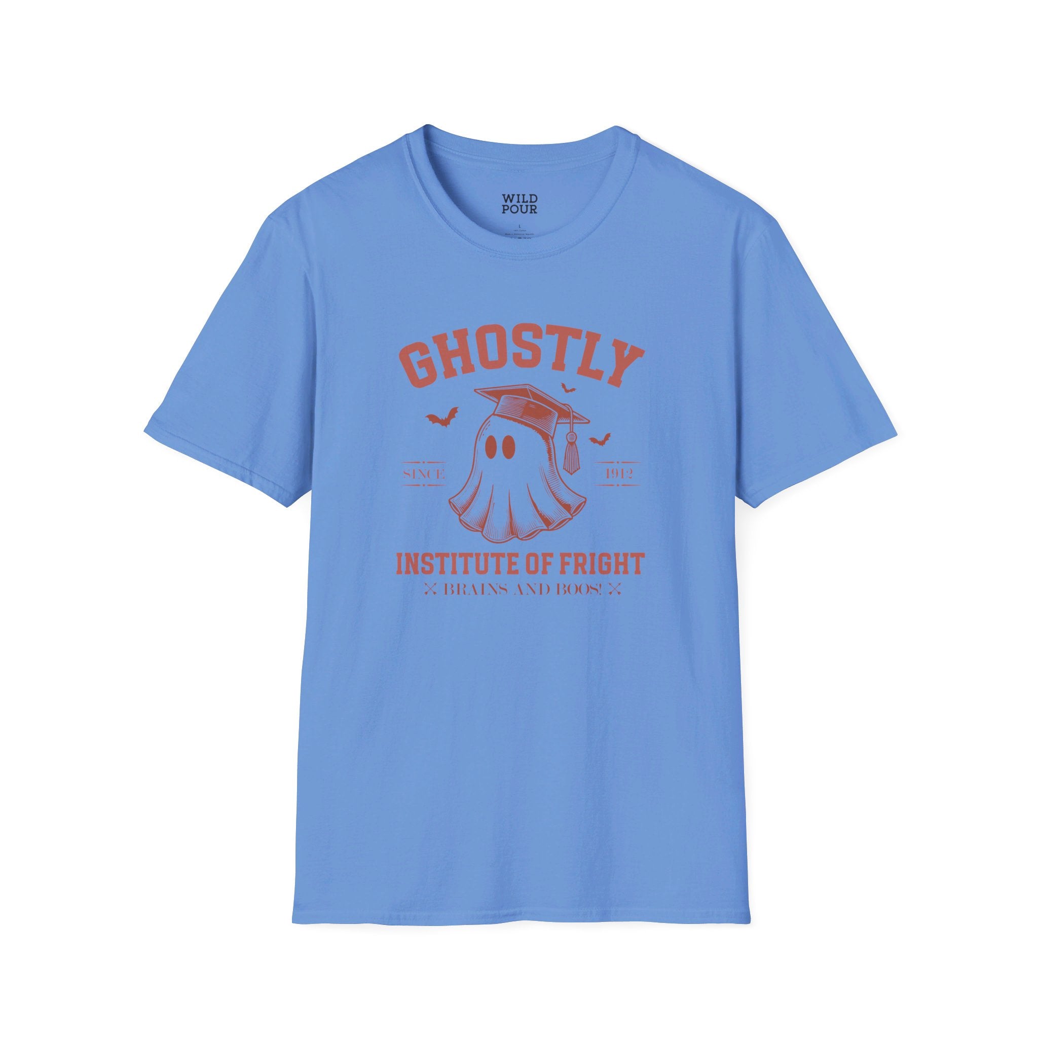 Ghostly Institute of Fright - Halloween University Tee-Adult Tees-Wild Pour