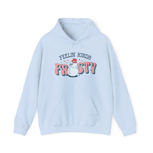 Feelin Kinda Frosty, Snowman Hoodie-Hoodie-Wild Pour