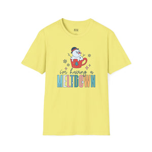 I'm Having a Meltdown, Snowman Tee-Adult Tees-Wild Pour