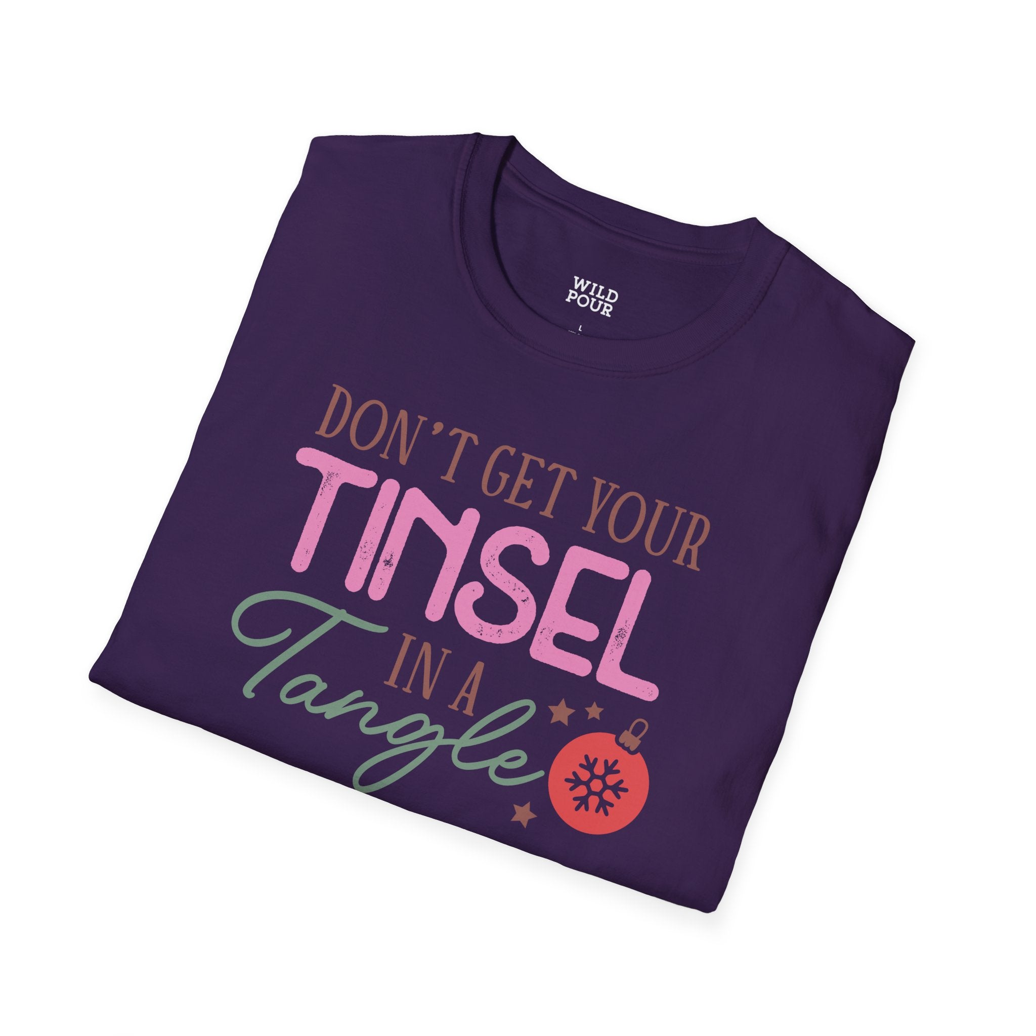 Don't Get Your Tinsel in a Tangle Tee-Adult Tees-Wild Pour