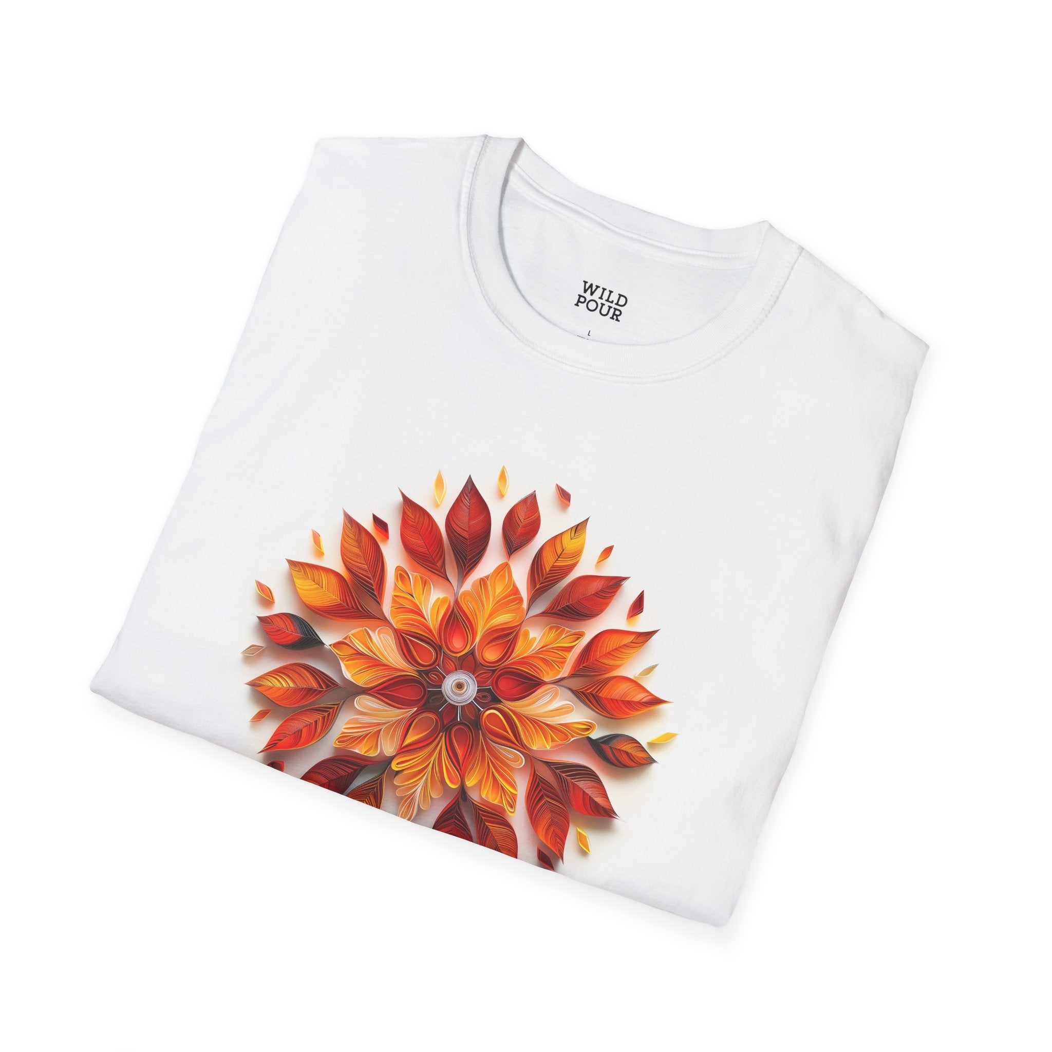 Autumn Leaves, Paper Quilling Tee-Adult Tees-Wild Pour