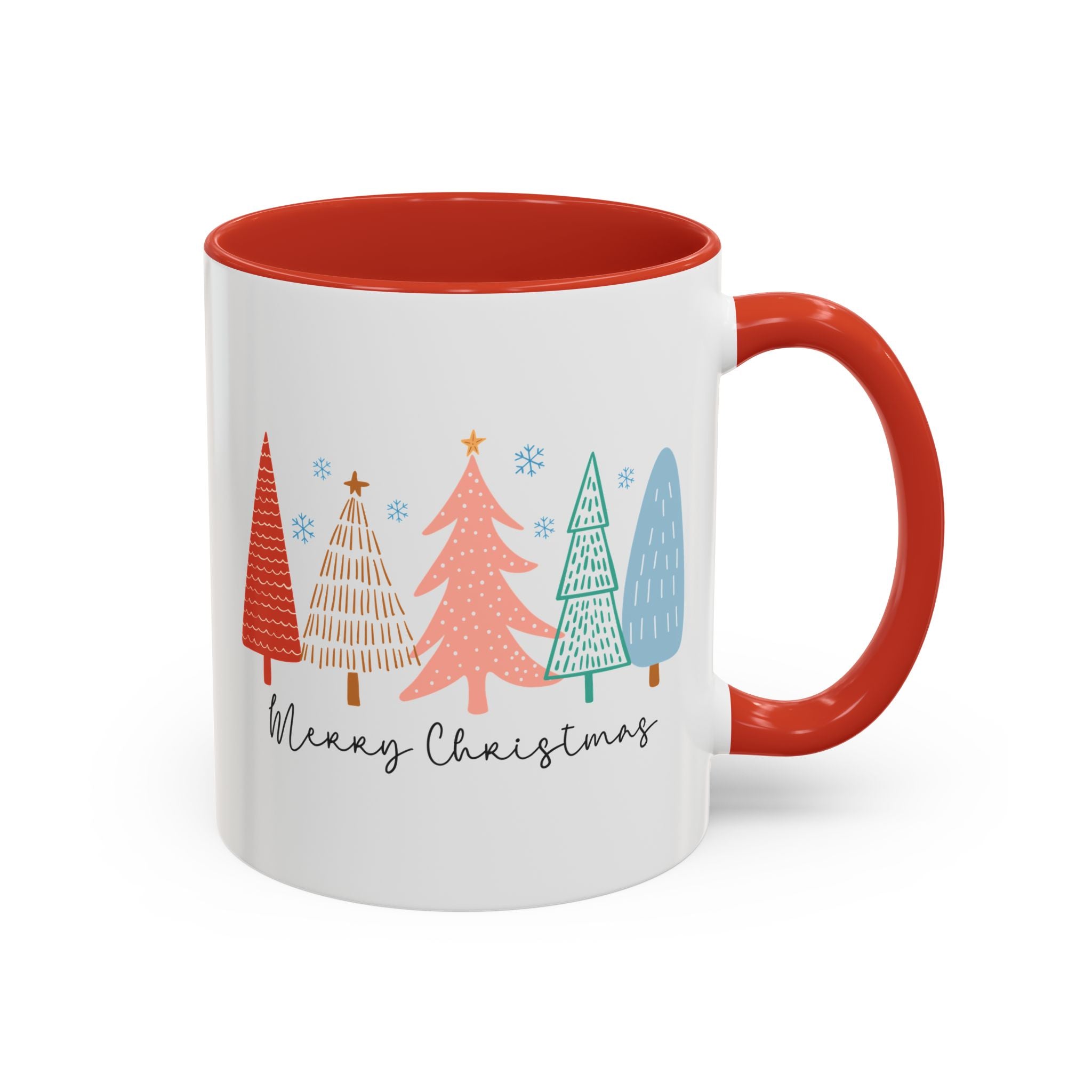 Merry Christmas, Hand Drawn Trees Mug-Mug-Wild Pour