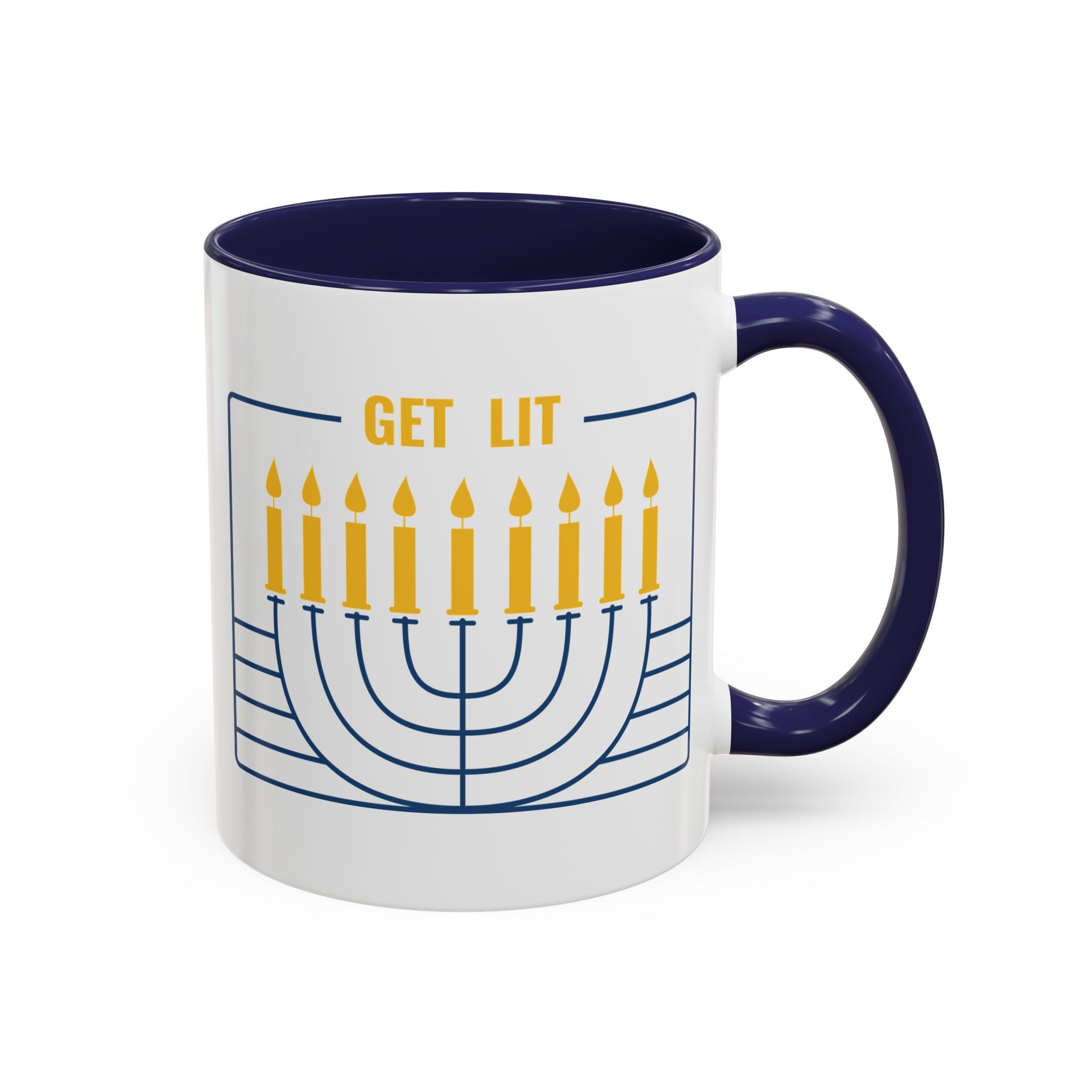 Get Lit, Menorah Mug-Mug-Wild Pour