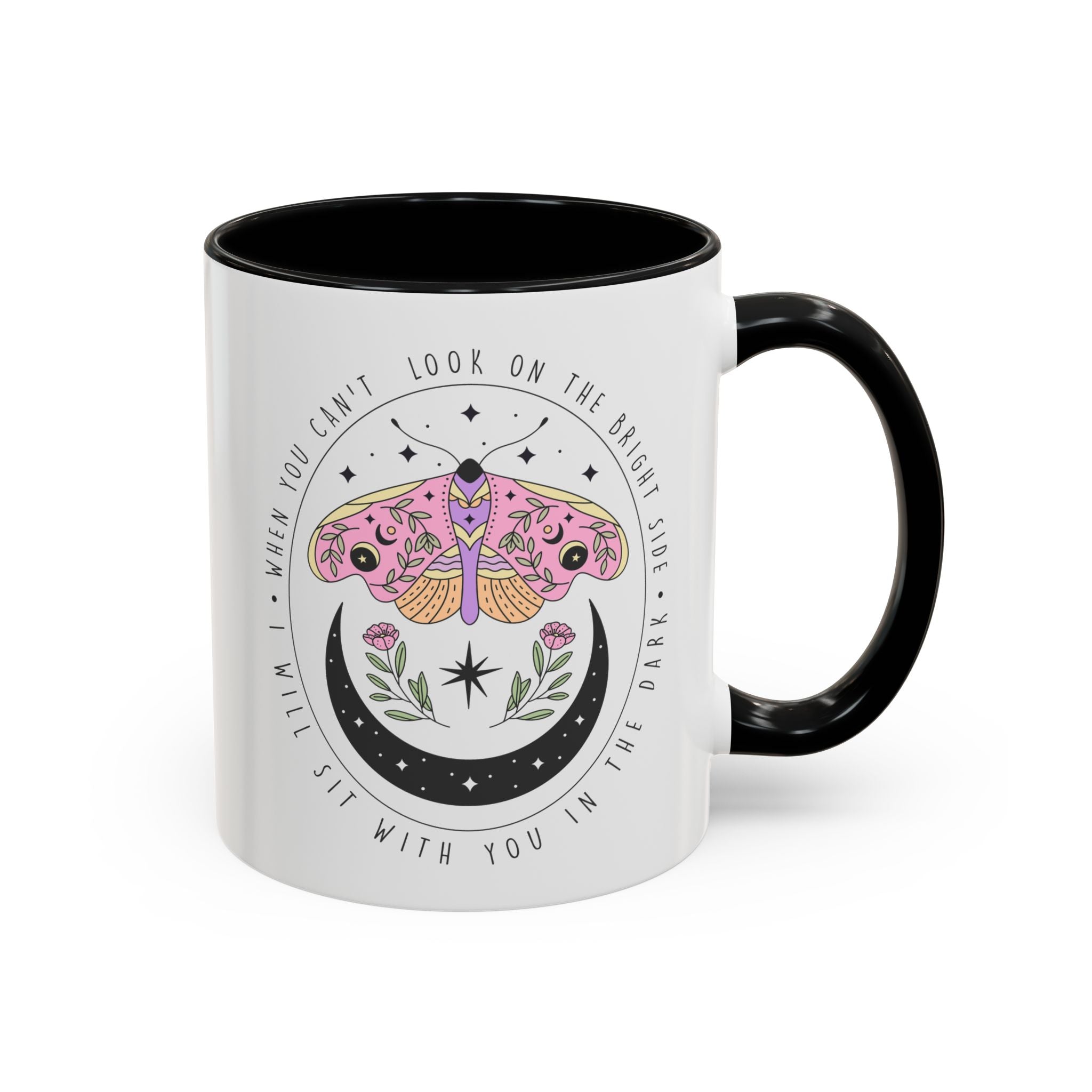 When You Can't Look on the Bright Side, Boho Mystic Moth | Mug