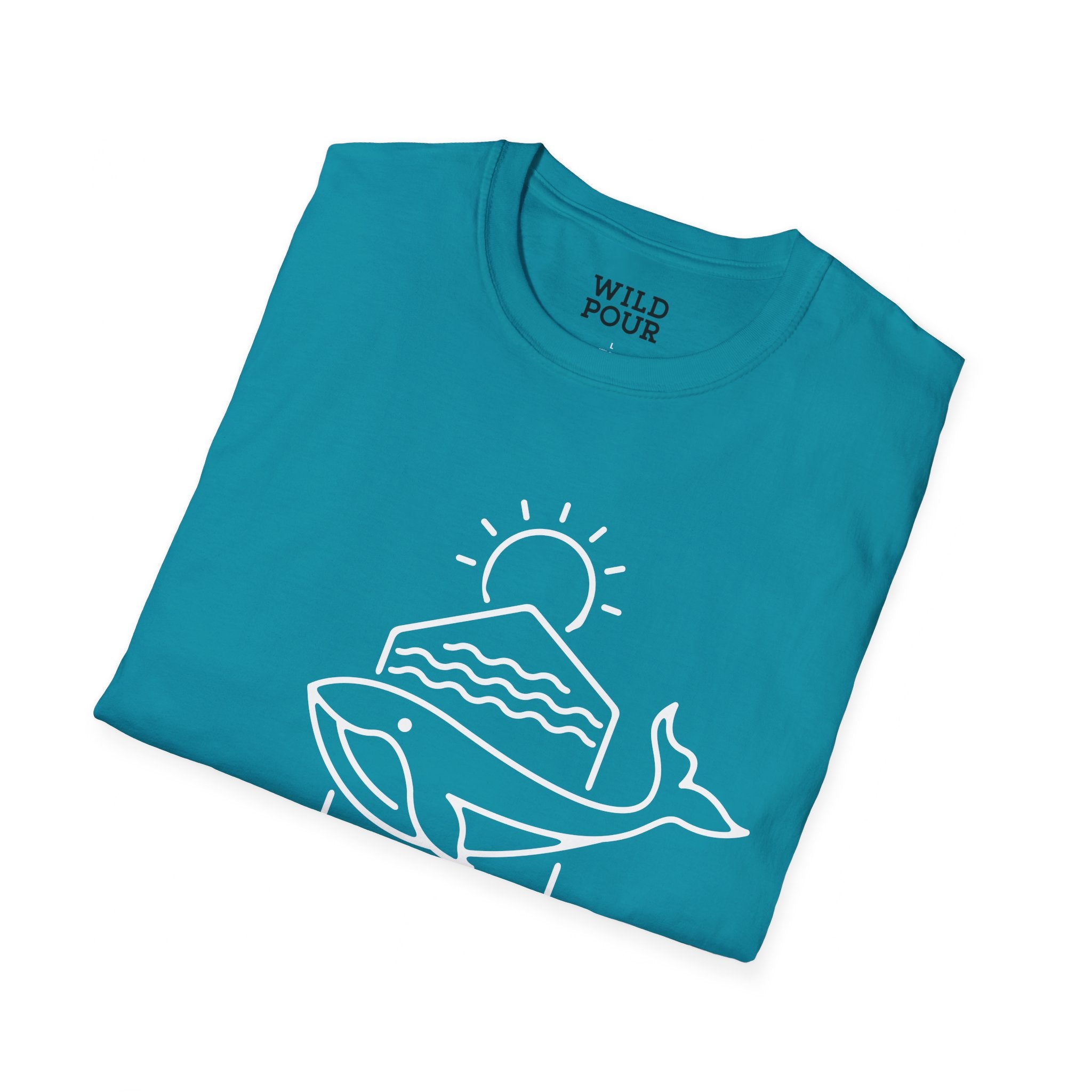 Geometric Whale & The Ocean Tee-Adult Tees-Wild Pour