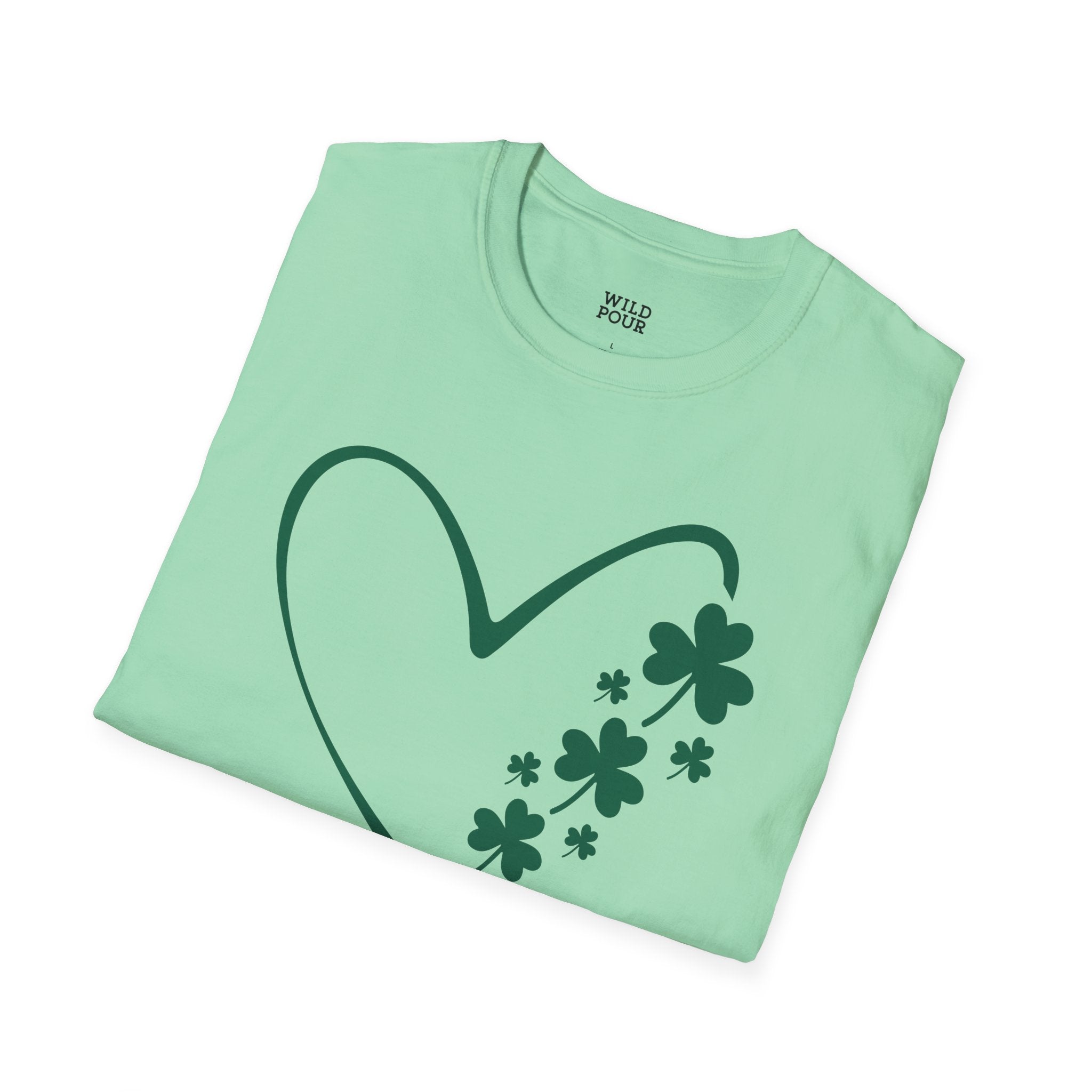 Clover Heart, Four Leaf Clover / T-Shirt