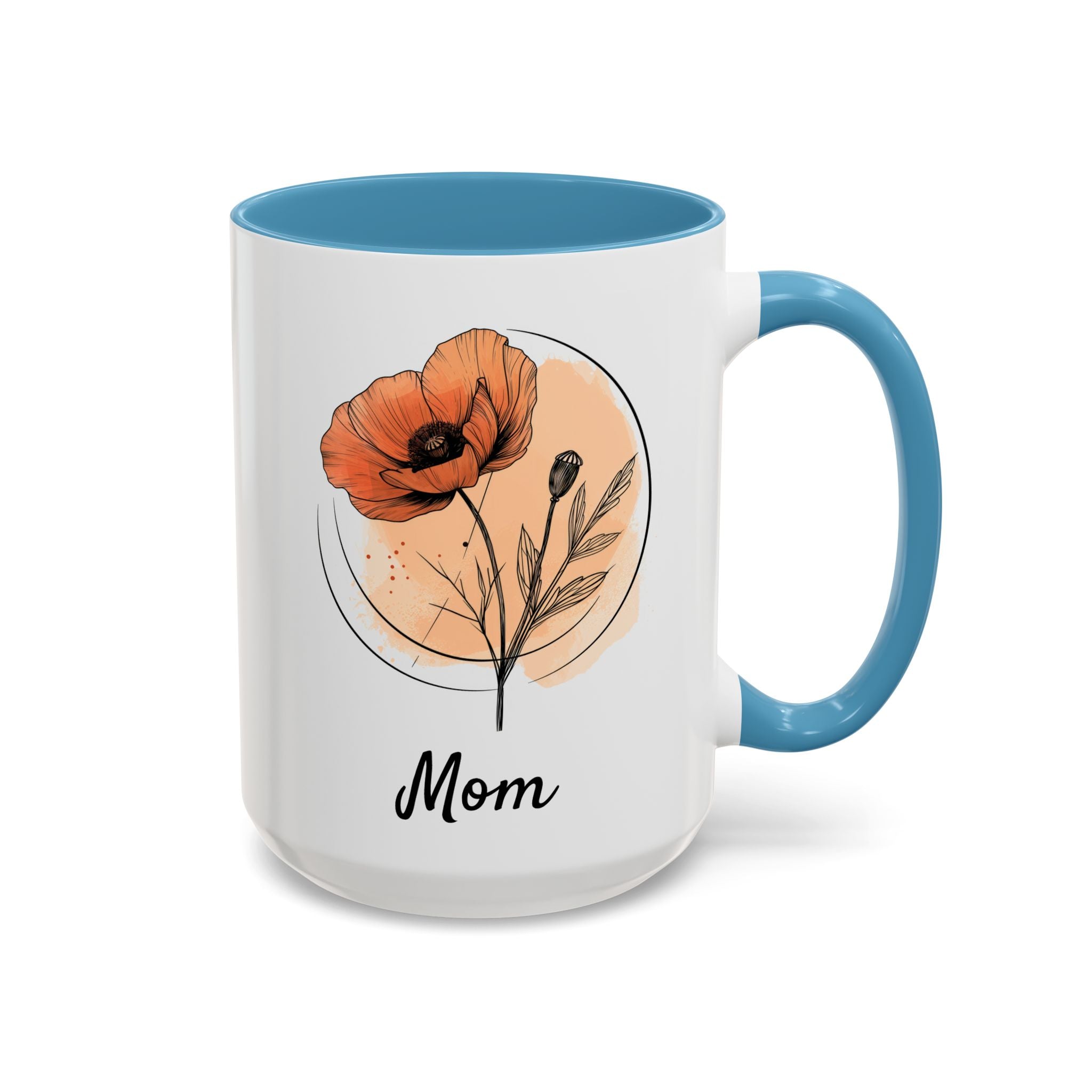 August Poppy, Personalized Birth Month Mug-Mug-Wild Pour