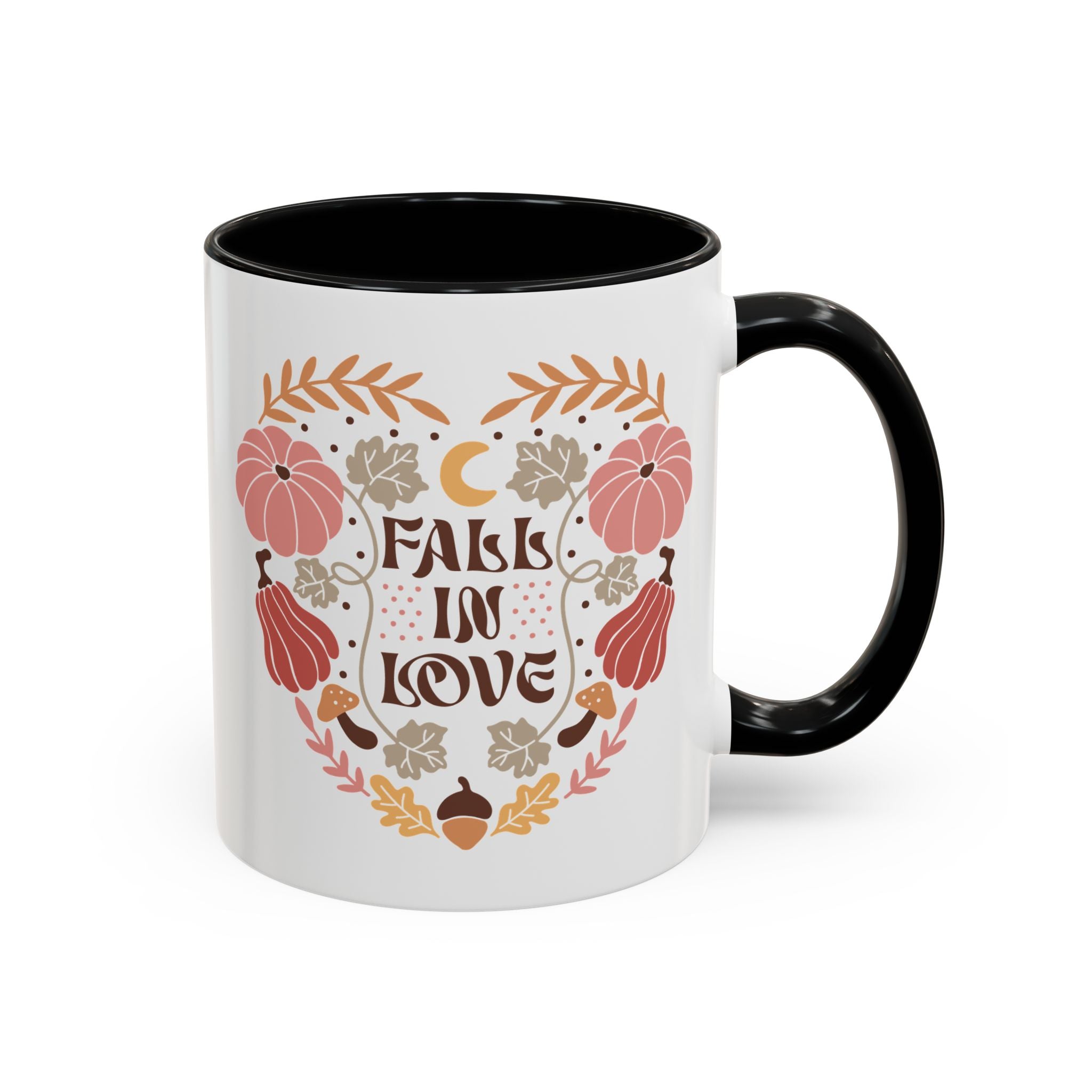 Fall in Love, Boho Retro Fall Mug-Mug-Wild Pour