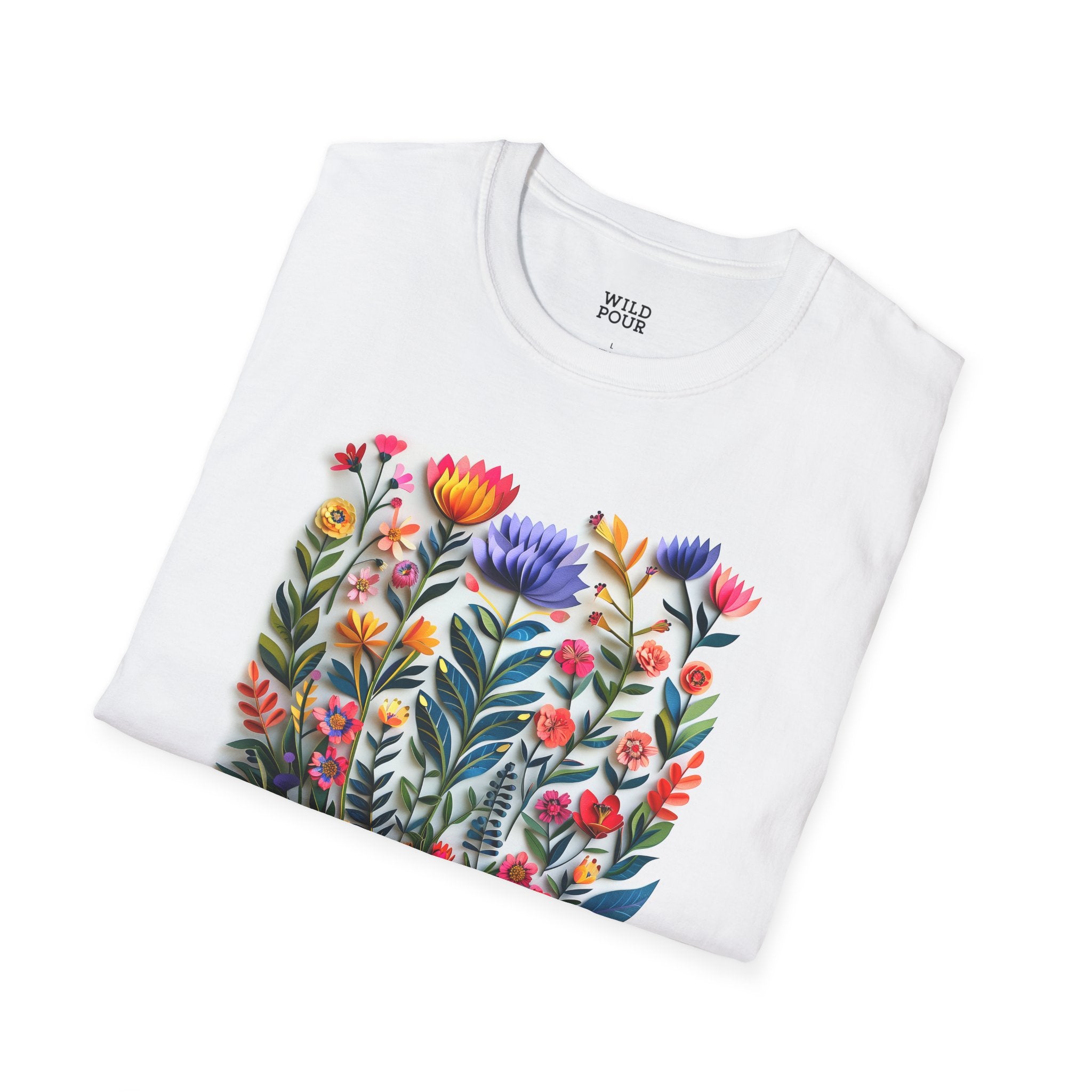 Wildflowers, Paper Quilling Tee-Adult Tees-Wild Pour