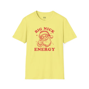 Big Nick Energy, Funny Santa Tee-Adult Tees-Wild Pour