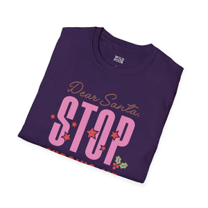 Dear Santa, Stop Judging Me Tee-Adult Tees-Wild Pour