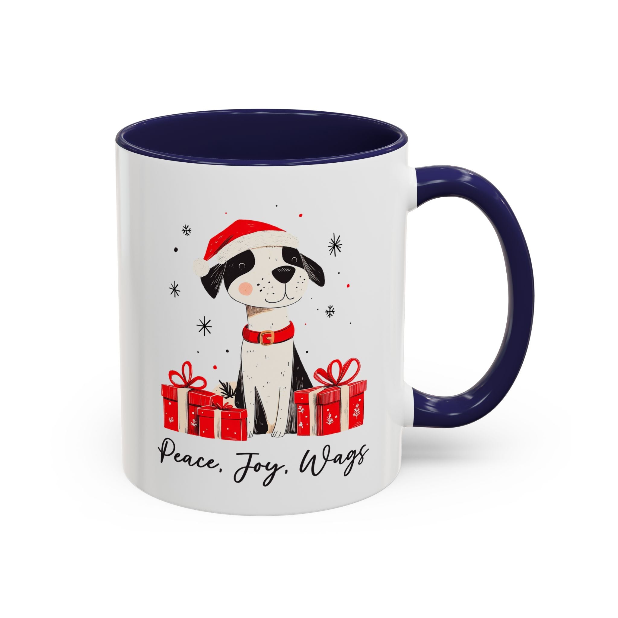 Peace Joy Wags, Christmas Dog Mug-Mug-Wild Pour