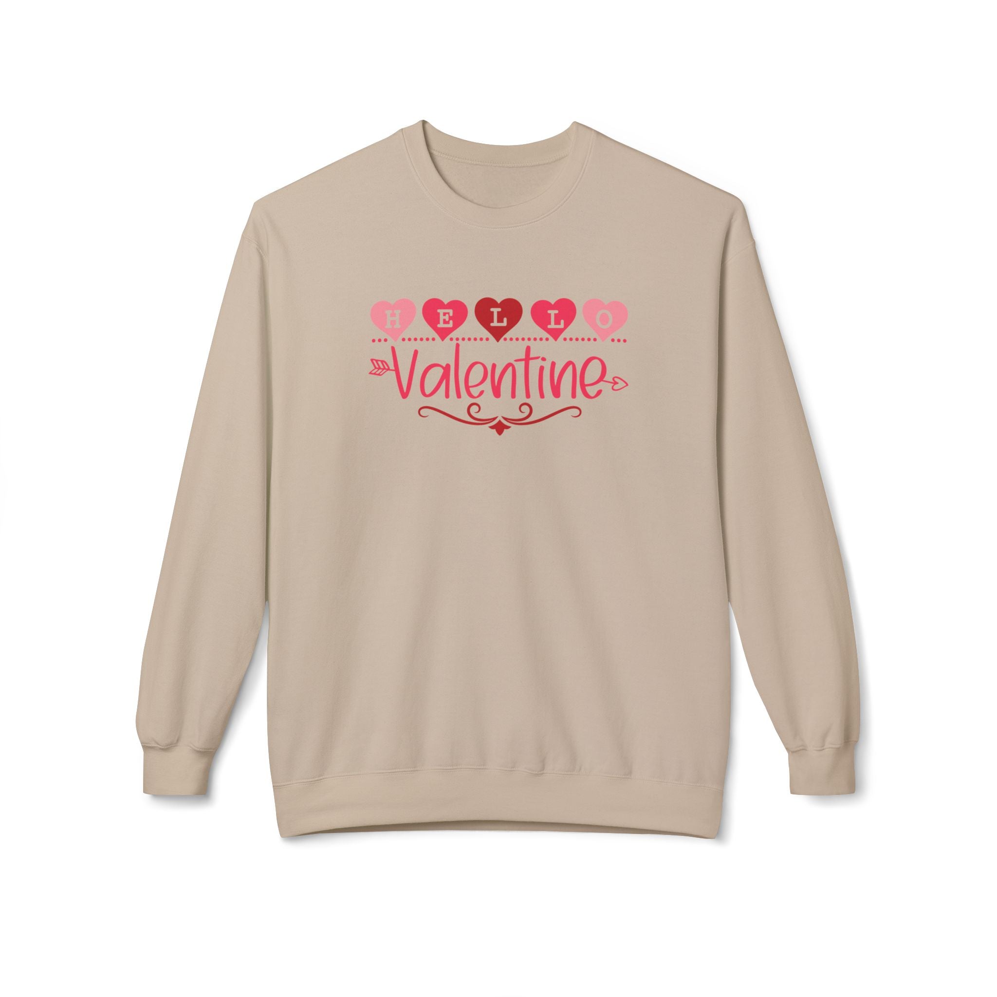 Hello Valentine, Valentine's Day Sweatshirt - Ultra-soft and super comfy, our premium midweight unisex sweatshirts are perfect for any season.