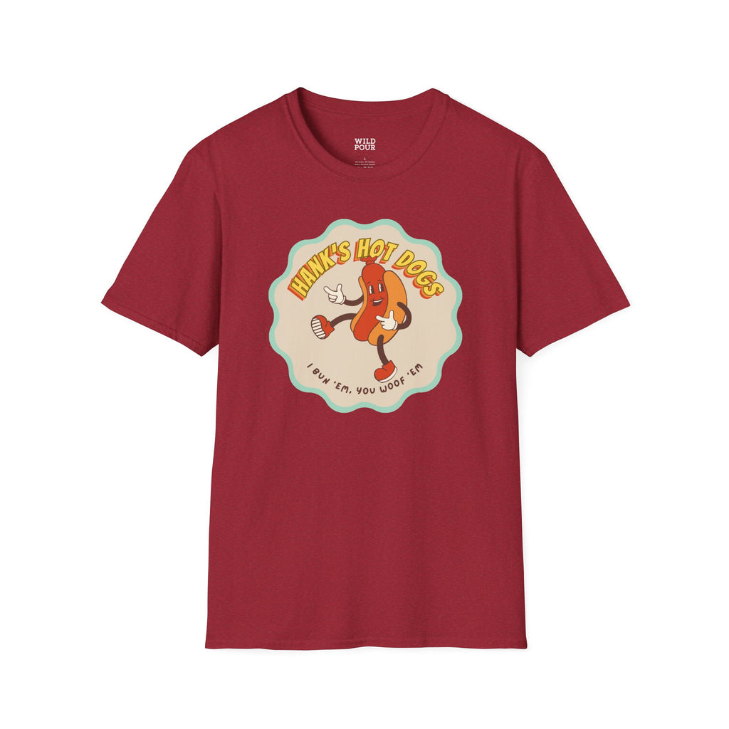 Hank's Hot Dogs Tee - Ultra-soft and super comfy, our premium quality unisex tees are perfect for any season.