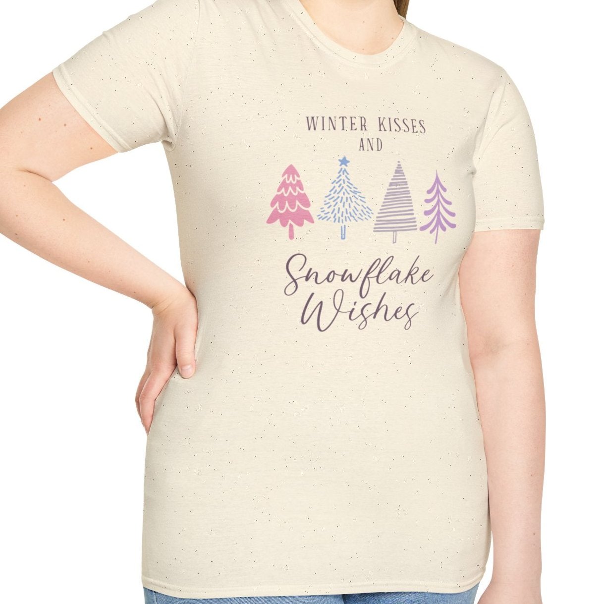 Winter Kisses and Snowflake Wishes Tee-Adult Tees-Wild Pour