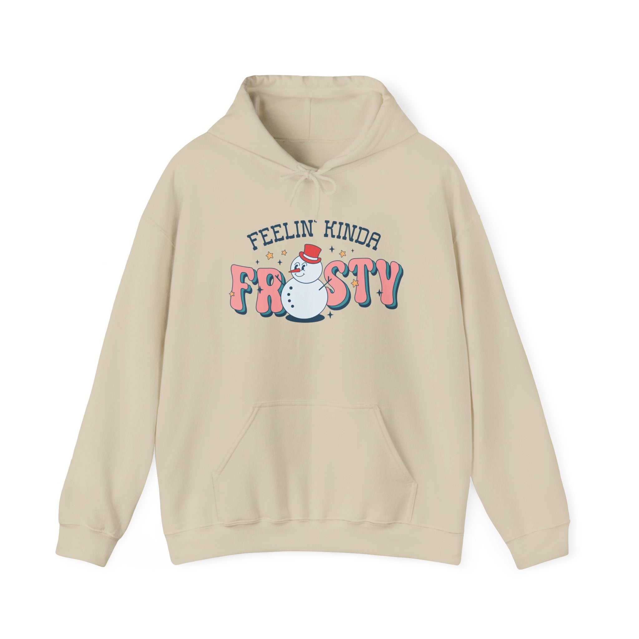 Feelin Kinda Frosty, Snowman Hoodie-Hoodie-Wild Pour