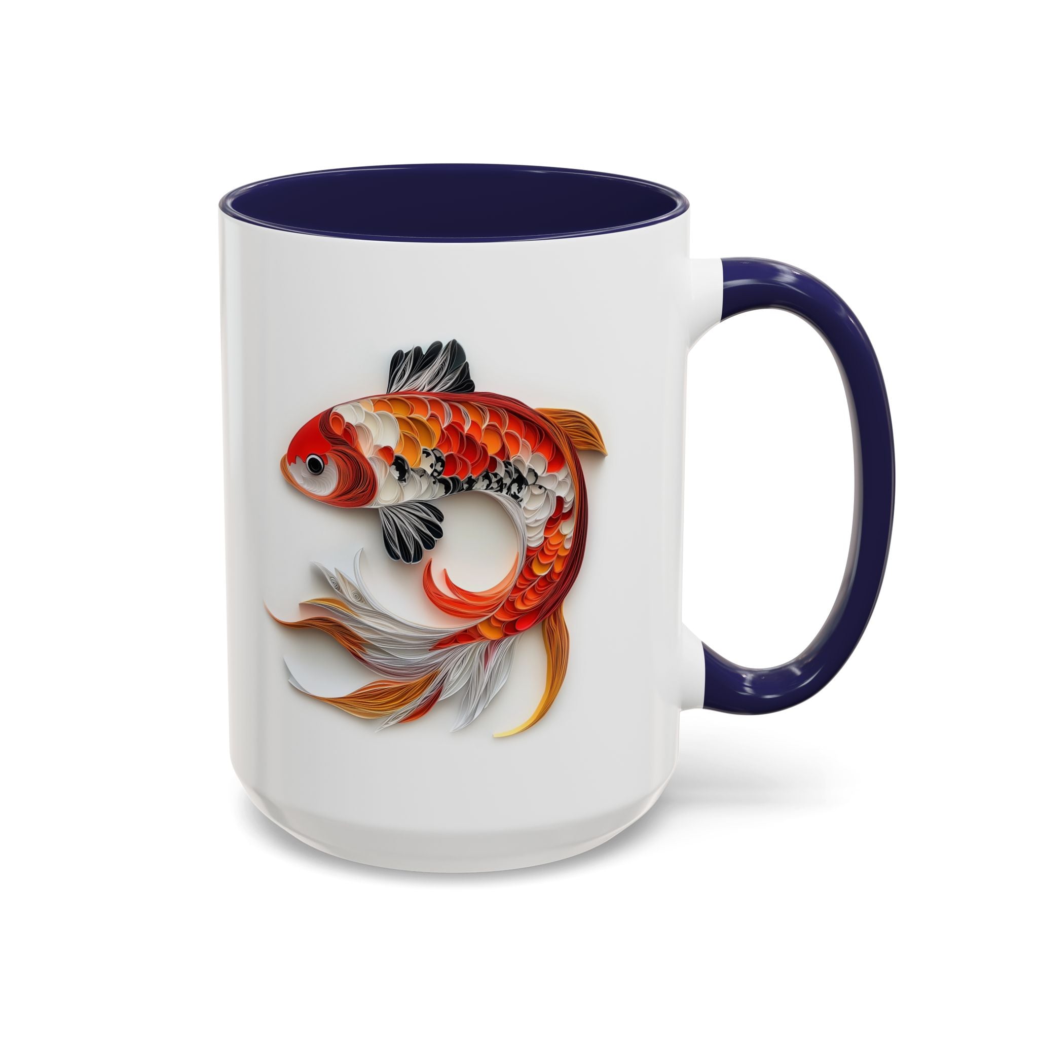 Koi Fish, Paper Quilling Mug-Mug-Wild Pour