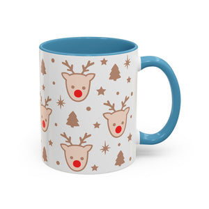 Red-Nosed Reindeer, Wrap-Around Holiday Mug-Mug-Wild Pour