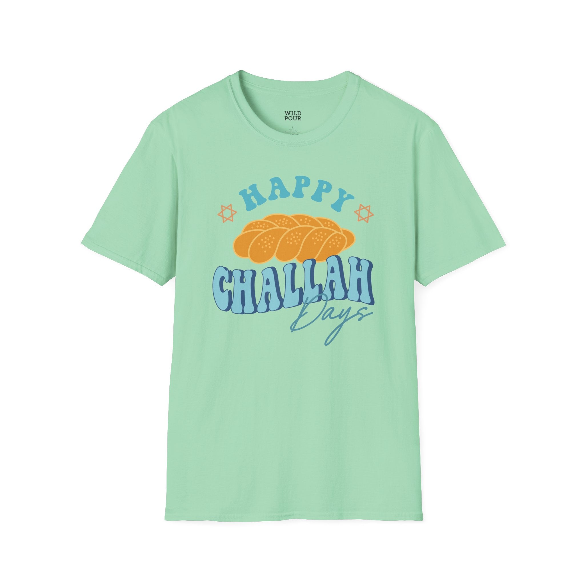 Happy Challah Days Tee-Adult Tees-Wild Pour