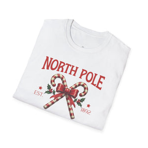 North Pole University, Candy Canes Tee-Adult Tees-Wild Pour