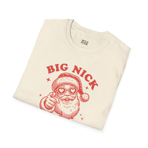 Big Nick Energy, Funny Santa Tee-Adult Tees-Wild Pour