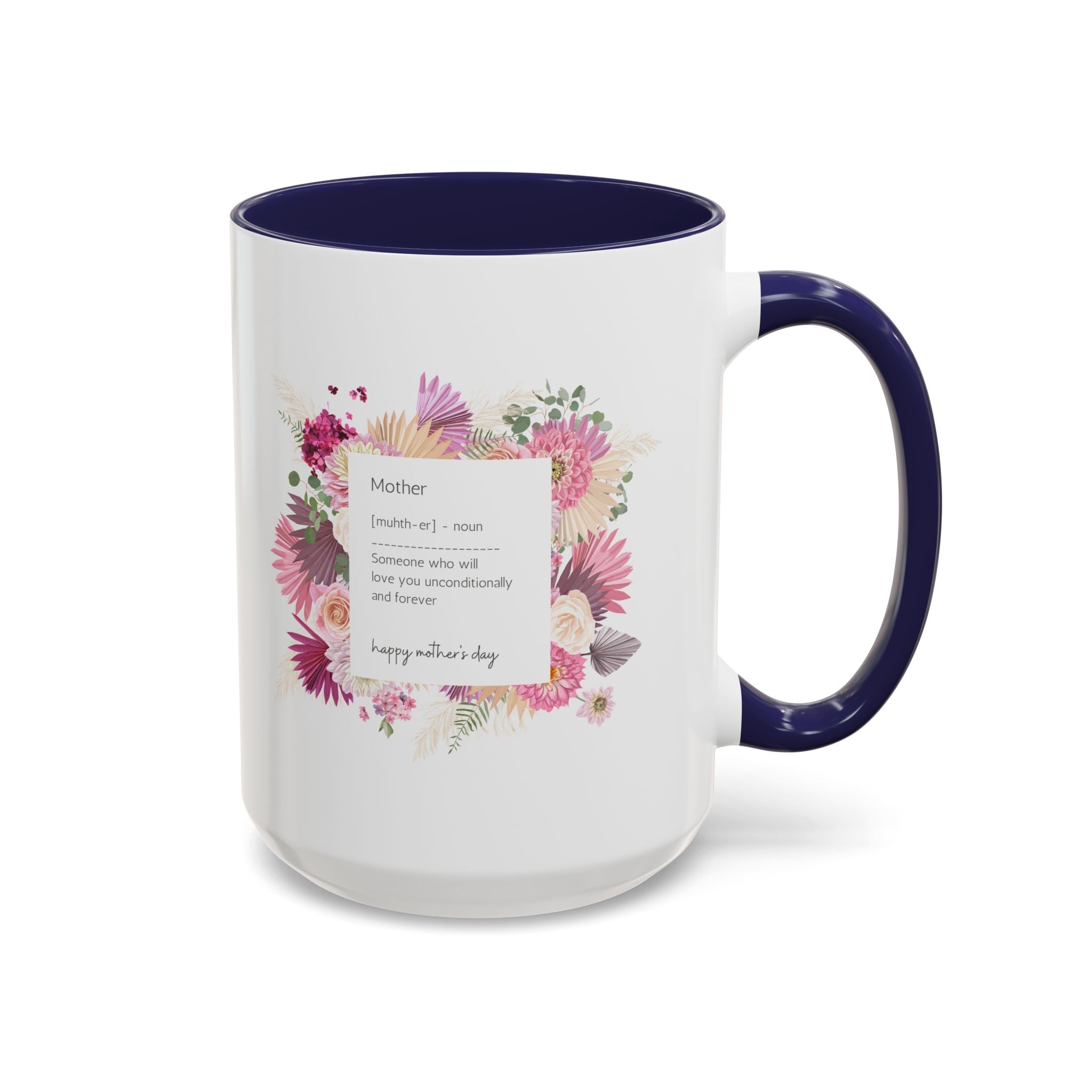 Definition of a Mother, Floral Border Mug-Mug-Wild Pour