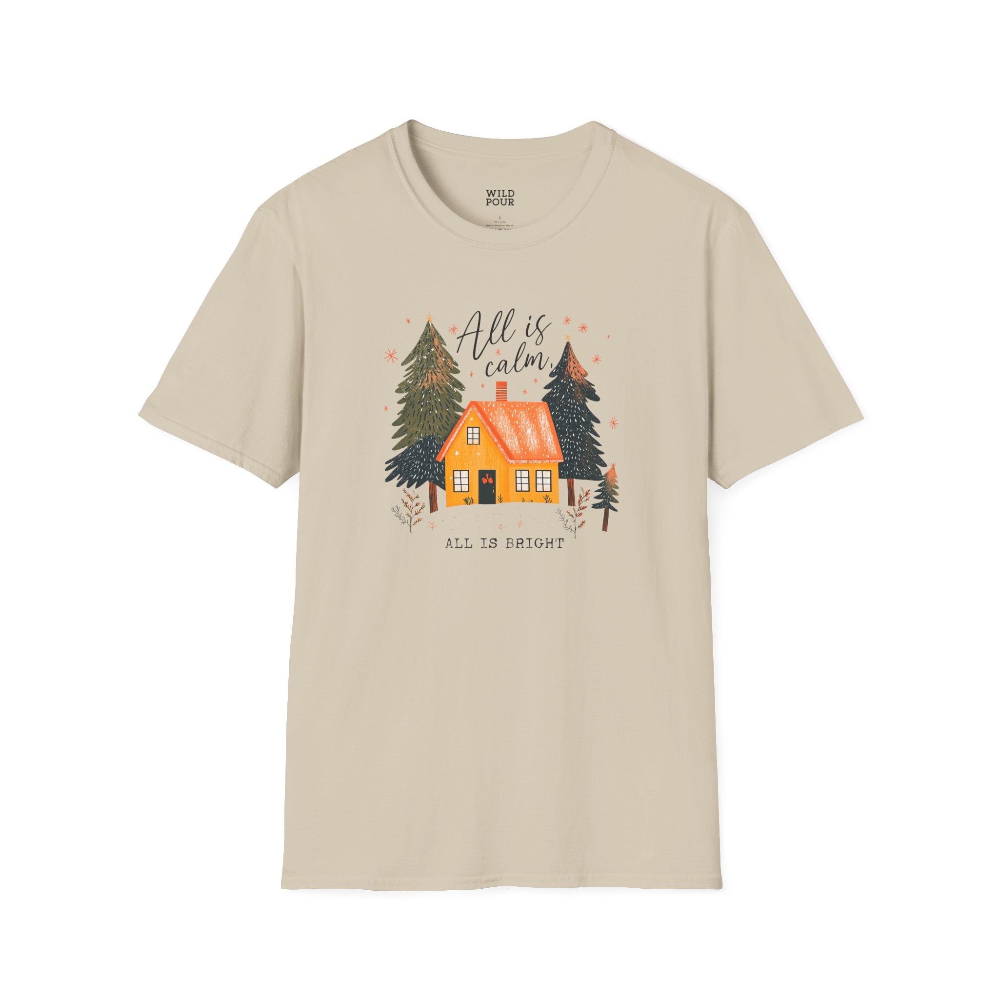 All is Calm, All is Bright Tee-Adult Tees-Wild Pour