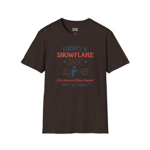 Frosty's Snowflake Cafe, Snowman Tee-Adult Tees-Wild Pour